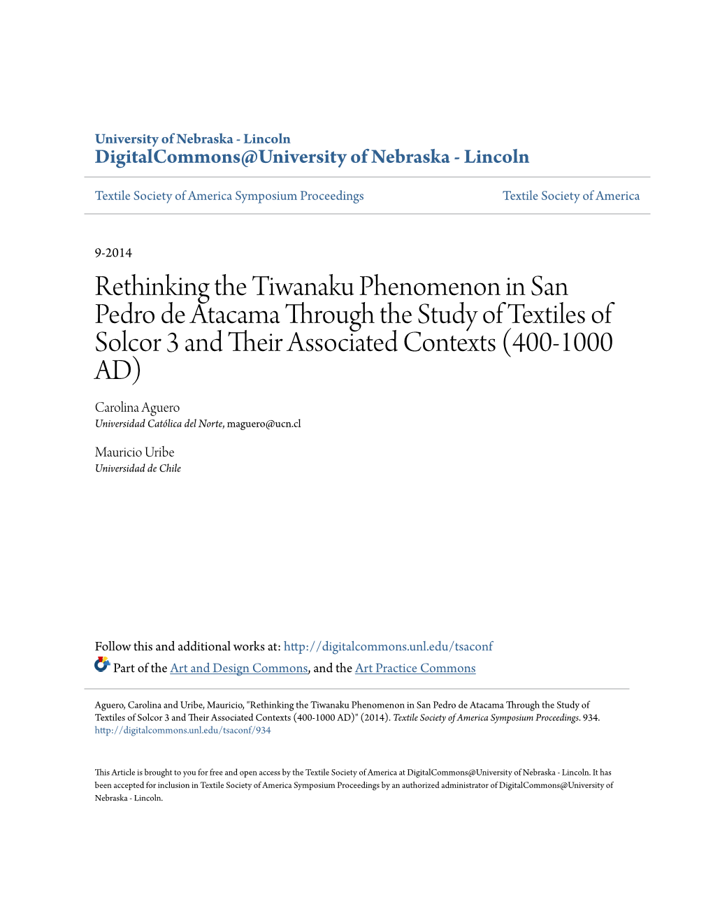 Rethinking the Tiwanaku Phenomenon in San Pedro De