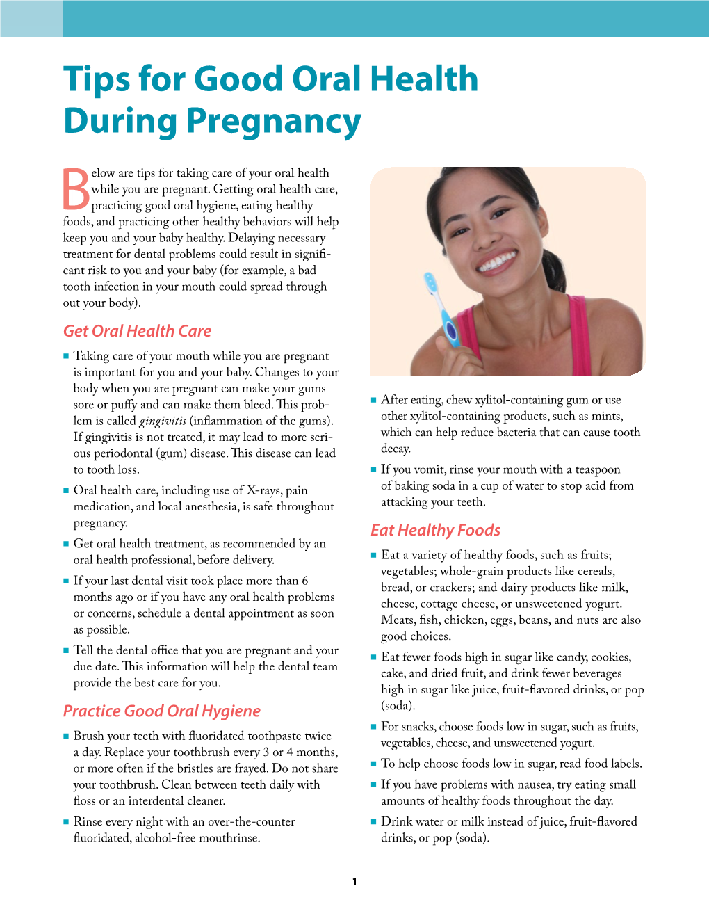 Tips for Good Oral Health During Pregnancy