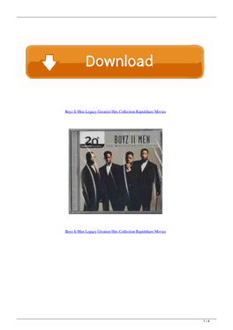 Boyz Ii Men Legacy Greatest Hits Collection Rapidshare Movies