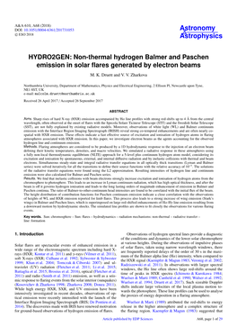 Non-Thermal Hydrogen Balmer and Paschen Emission in Solar Flares
