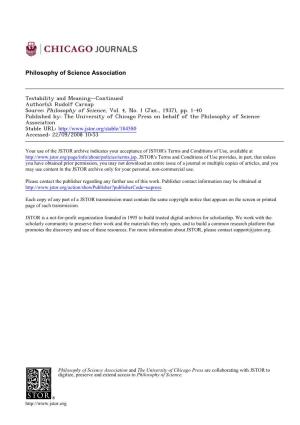 Philosophy of Science Association