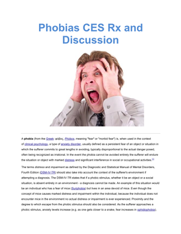 Phobias CES Rx and Discussion