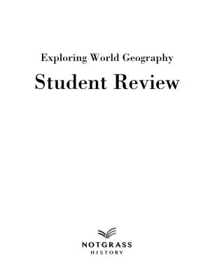 Exploring World Geography Student Review Exploring World Geography Student Review ISBN 978-1-60999-159-3