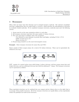 Resonance, and Formal Charge