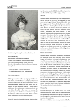 Henriette Sontag Appeared in the Major Opera Houses of Europe Until She Was 24 Years of Age