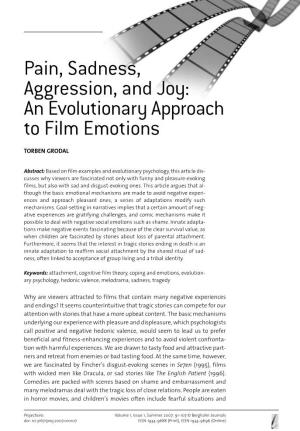 Pain, Sadness, Aggression, and Joy: an Evolutionary Approach to Film Emotions