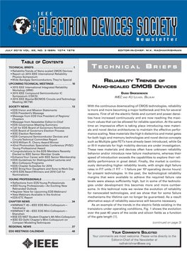 July 2015 IEEE EDS Newsletter