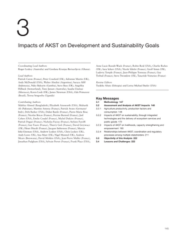 Impacts of Akst on Development and Sustainability Goals