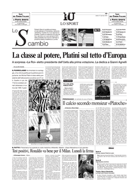 La Classe Al Potere, Platini Sul Tetto D'europa