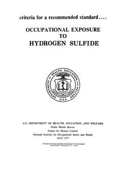 Occupational Exposure to Hydrogen Sulfide