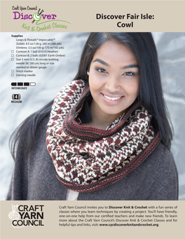 Discover Fair Isle: Cowl