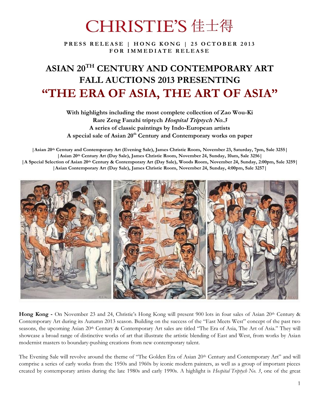 “The Era of Asia, the Art of Asia”