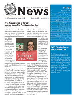 INSIDE 3 President’S Letter 3 Nominating Committee 4 Warming up at Bucks County 5 World University Games the Official Newsletter of the GNCC December 2017 | Vol