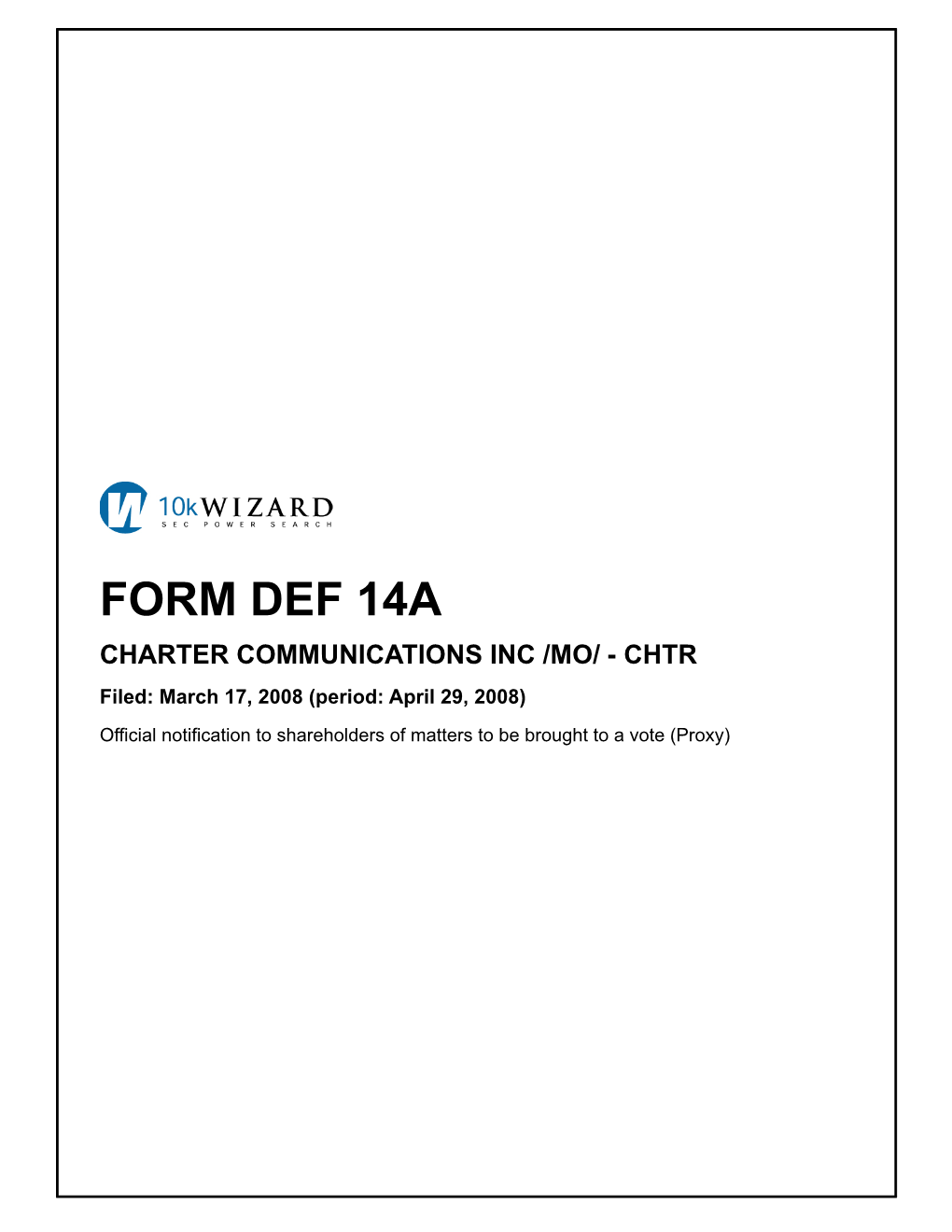 Form Def 14A