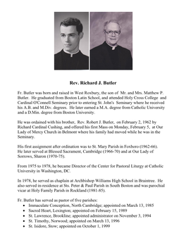 Rev. Richard J. Butler