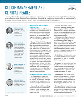 Cxl Co-Management and Clinical Pearls