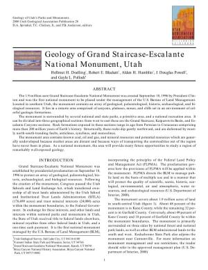 Geology of Grand Staircase-Escalante National Monument, Utah Hellmut H
