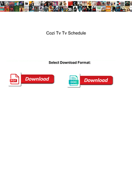 Cozi Tv Tv Schedule