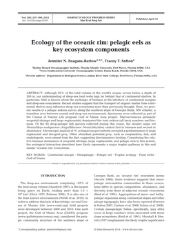 Ecology of the Oceanic Rim: Pelagic Eels As Key Ecosystem Components