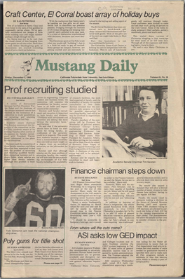 Mustang Daily, December 5, 1980