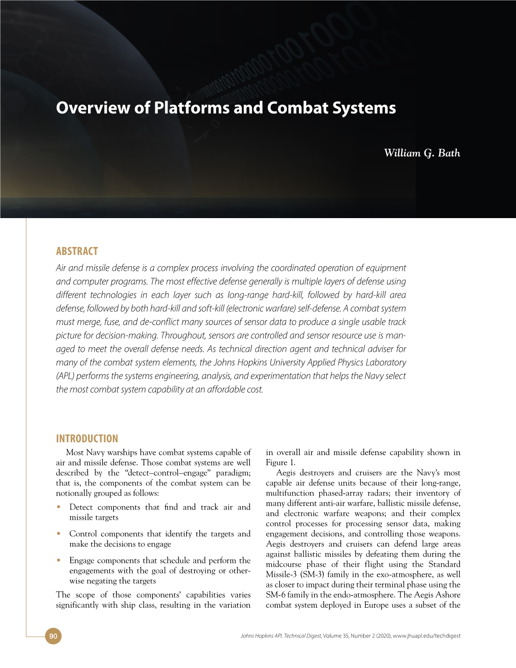 Overview of Platforms and Combat Systems