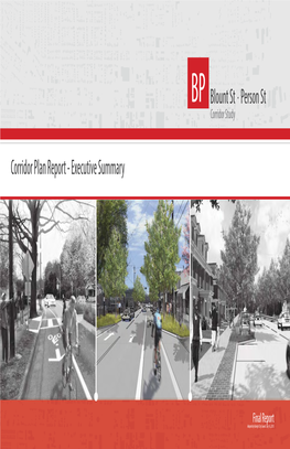 Blount Street Person Street Corridor Study Final Report