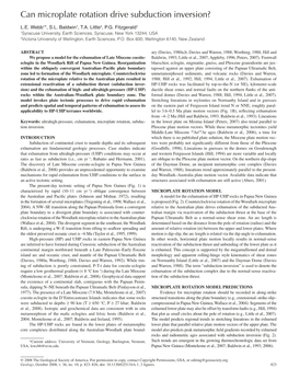 Can Microplate Rotation Drive Subduction Inversion?