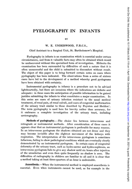 Pyelography in Infants