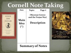 Cornell Note Taking Style