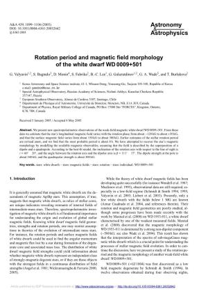 Rotation Period and Magnetic Field Morphology of the White Dwarf WD