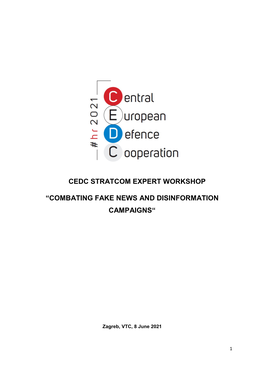Cedc Stratcom Expert Workshop “Combating Fake News and Disinformation Campaigns“