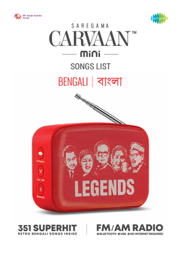 Carvaan Mini Bengali Song List
