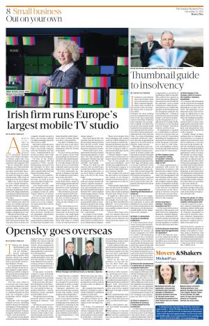 Irish Firm Runs Europe's Largest Mobile TV Studio