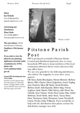 Pitstone Parish Post Page1