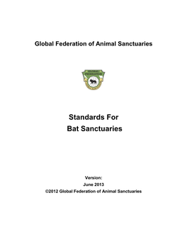 Standards for Bat Sanctuaries