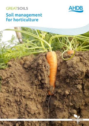 Soil Management for Horticulture