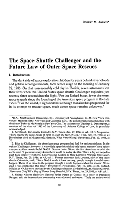 The Space Shuttle Challenger and the Future Law of Outer Space Rescues