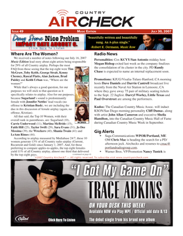 July 30, 2007 Country Aircheck Music Edition Page 3