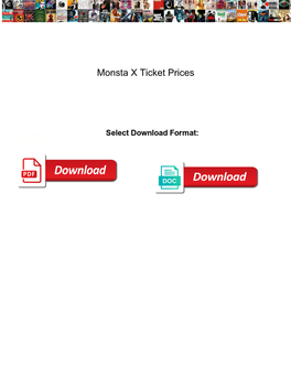 Monsta X Ticket Prices
