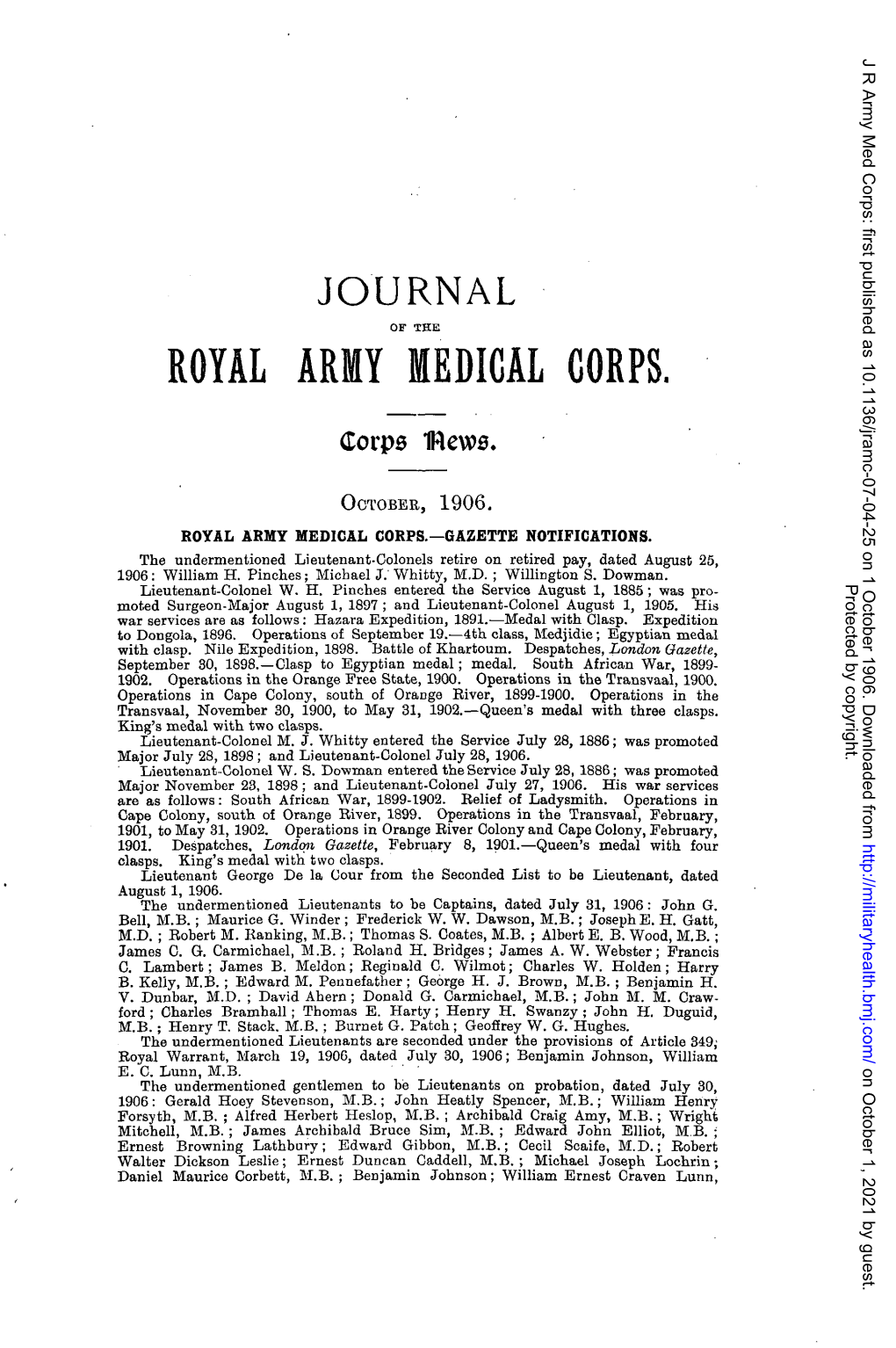 Royal Army Medical Corps