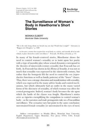 The Surveillance of Woman's Body in Hawthorne's Short Stories