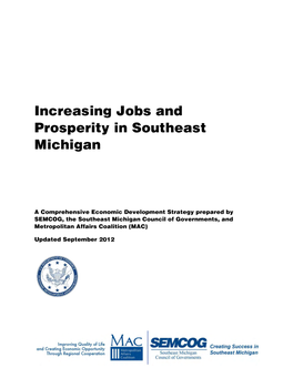 Increasing Jobs and Prosperity in Southeast Michigan