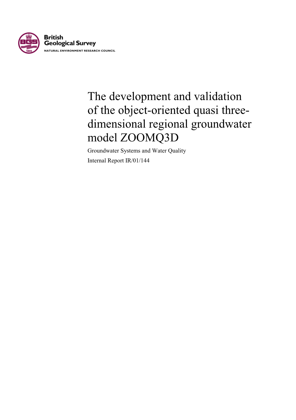 The Development and Validation of the Object-Oriented Quasi Three
