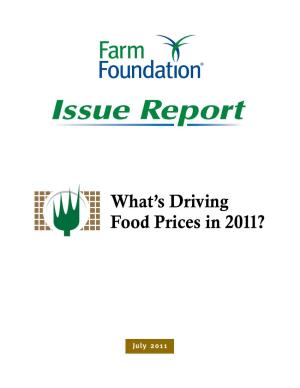 What's Driving Food Prices in 2011?