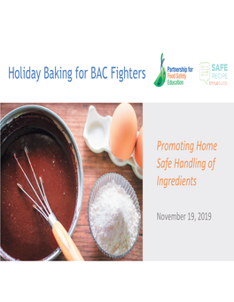 Holiday Baking for BAC Fighters