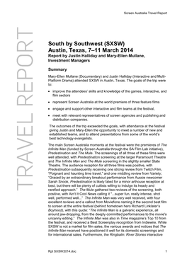 SXSW Travel Report 2014