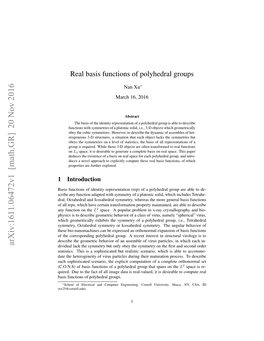 Real Basis Functions of Polyhedral Groups