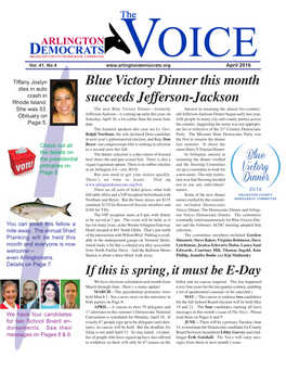 Blue Victory Dinner This Month Succeeds Jefferson-Jackson