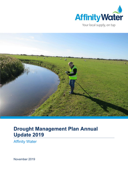 Drought Management Plan Annual Update 2019 Affinity Water