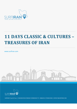 11 Days Classic & Cultures – Treasures of Iran